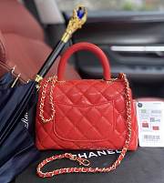 Chanel Coco Mini Bag Red Grain Leather & Gold Hardware size 19x13x9 cm - 2