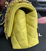 Chanel Coco Mini Bag Yellow Grain Leather & Gold Hardware size 19x13x9 cm - 6