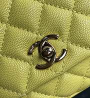 Chanel Coco Mini Bag Yellow Grain Leather & Gold Hardware size 19x13x9 cm - 2