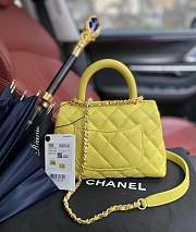 Chanel Coco Mini Bag Yellow Grain Leather & Gold Hardware size 19x13x9 cm - 4