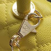 Chanel Coco Mini Bag Yellow Grain Leather & Gold Hardware size 19x13x9 cm - 3