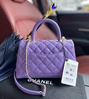 Chanel Coco Bag Purple Grain Leather & Gold Hardware size 24x14x10 cm - 5