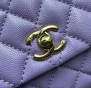 Chanel Coco Bag Purple Grain Leather & Gold Hardware size 24x14x10 cm - 4