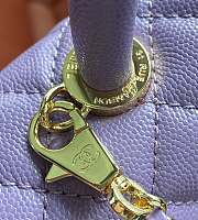 Chanel Coco Bag Purple Grain Leather & Gold Hardware size 24x14x10 cm - 3