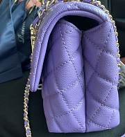Chanel Coco Bag Purple Grain Leather & Gold Hardware size 24x14x10 cm - 2