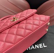 Chanel Coco Bag Pink Grain Leather & Gold Hardware size 24x14x10 cm - 5