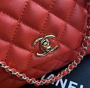 Chanel Coco Bag Red Grain Leather & Gold Hardware size 24x14x10 cm - 4