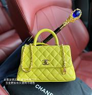 Chanel Coco Bag Yellow Grain Leather & Gold Hardware size 24x14x10 cm - 1