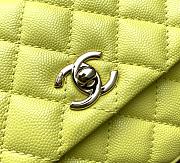Chanel Coco Bag Yellow Grain Leather & Gold Hardware size 24x14x10 cm - 6