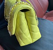 Chanel Coco Bag Yellow Grain Leather & Gold Hardware size 24x14x10 cm - 4