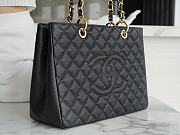 Chanel Grand Shopping Tote Black Caviar Leather Gold Hardware 33cm  - 5