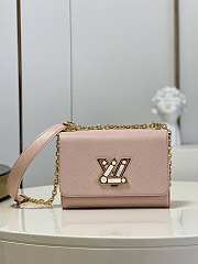 LV Twist PM Pink Epi Leather with The Signature Twist Lock In Moonstone  - 1