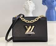LV Twist MM Black Handbag Black Epi Leather Size 23x17x9.5 cm - 1