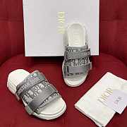 Dior-WANDER SLIDE Deep Gray Dior Oblique Technical Fabric - 4