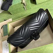 Gucci GG Marmont Shoulder Bag Black Leather 734814 size 26.5x13x7 cm - 3