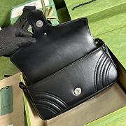 Gucci GG Marmont Shoulder Bag Black Leather 734814 size 26.5x13x7 cm - 6