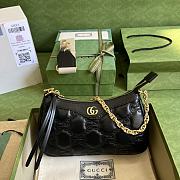 Gucci GG Matelassé Handbag Black 735049 size 25x15x8 cm - 1