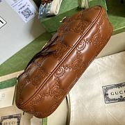 Gucci GG Matelassé Handbag Brown 735049 size 25x15x8 cm - 4
