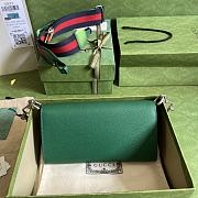 Dionysus Small Shoulder Bag Green Leather 731782 size 25x14x4 cm - 2