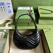 Gucci GG Marmont Half-Moon-Shaped Mini Bag Black size 21 x 11 x 5 cm  - 3