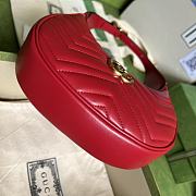 Gucci GG Marmont Half-Moon-Shaped Mini Bag Red size 21 x 11 x 5 cm - 6