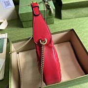 Gucci GG Marmont Half-Moon-Shaped Mini Bag Red size 21 x 11 x 5 cm - 5