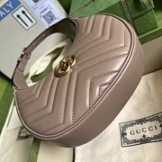 Gucci GG Marmont Half-Moon-Shaped Mini Bag Dusty Pink size 21 x 11 x 5 cm - 5