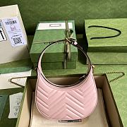 Gucci GG Marmont Half-Moon-Shaped Mini Bag Pink size 21 x 11 x 5 cm - 2