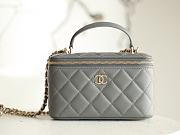 Chanel Top Handle Vanity Case With Chain Gray size 17x9.5x8 cm - 1