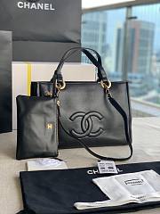 Chanel Medium Shopping Bag Black Calfskin AS3129 size 34x23x10 cm - 1