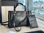 Chanel Medium Shopping Bag Black Calfskin AS3129 size 34x23x10 cm - 3