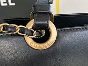 Chanel Medium Shopping Bag Black Calfskin AS3129 size 34x23x10 cm - 2