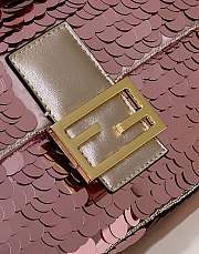 Fendi Baguette 1997 Pink Leather & Sequinned Bag 27x5x14 cm - 2
