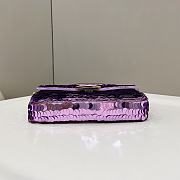 Fendi Baguette 1997 Purple Leather & Sequinned Bag 27x5x14 cm - 6