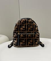Fendi FF Sheepskin Fur Backpack size 25 x 12 x 25 cm - 1