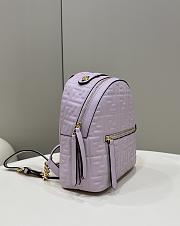 Fendi Backpack FF Embossed Leather Purple size 22x10x22 cm - 6
