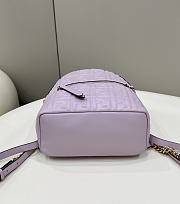 Fendi Backpack FF Embossed Leather Purple size 22x10x22 cm - 5