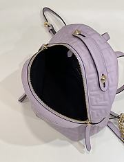 Fendi Backpack FF Embossed Leather Purple size 22x10x22 cm - 2