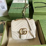 Gucci GG Marmont mini shoulder bag white size 18*13.5*8cm - 1