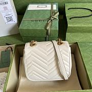 Gucci GG Marmont mini shoulder bag white size 18*13.5*8cm - 5