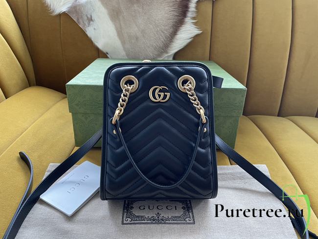 Gucci Gucci GG Marmont Matelasse Mini Bag Black Size 16x19x7cm - 1
