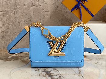 Louis Vuitton Twist PM Blue Size 19 x 15 x 9cm