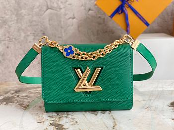 Louis Vuitton Twist PM Green Size 19 x 15 x 9cm