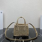 Prada Galleria Satin Mini-Bag With Crystals Platinum size 20 x 14.5 x 9.5 cm - 2