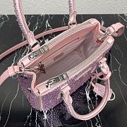 Prada Galleria Satin Mini-Bag With Crystals Alabaster Pink size 20 x 14.5 x 9.5 cm - 6