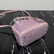 Prada Galleria Satin Mini-Bag With Crystals Alabaster Pink size 20 x 14.5 x 9.5 cm - 5