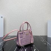 Prada Galleria Satin Mini-Bag With Crystals Alabaster Pink size 20 x 14.5 x 9.5 cm - 3