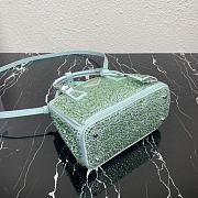 Prada Galleria Satin Mini-Bag With Crystals Green size 20 x 14.5 x 9.5 cm - 2