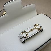 Gucci Horsebit 1955 Small Shoulder Bag size White Leather 23.5x13x7 cm - 6