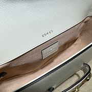Gucci Horsebit 1955 Small Shoulder Bag size White Leather 23.5x13x7 cm - 2